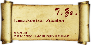 Tamaskovics Zsombor névjegykártya