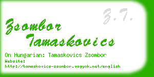 zsombor tamaskovics business card